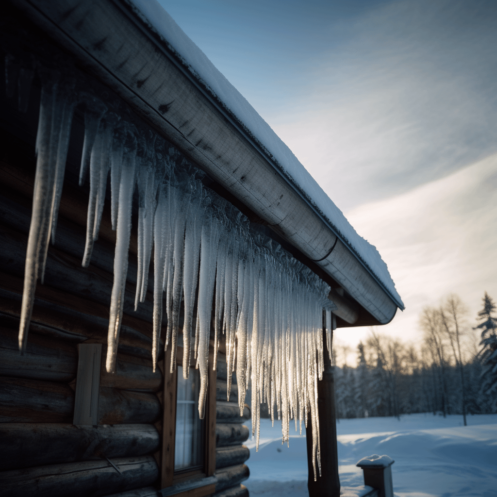 Icicle on a roof