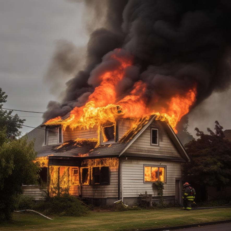 house on fire